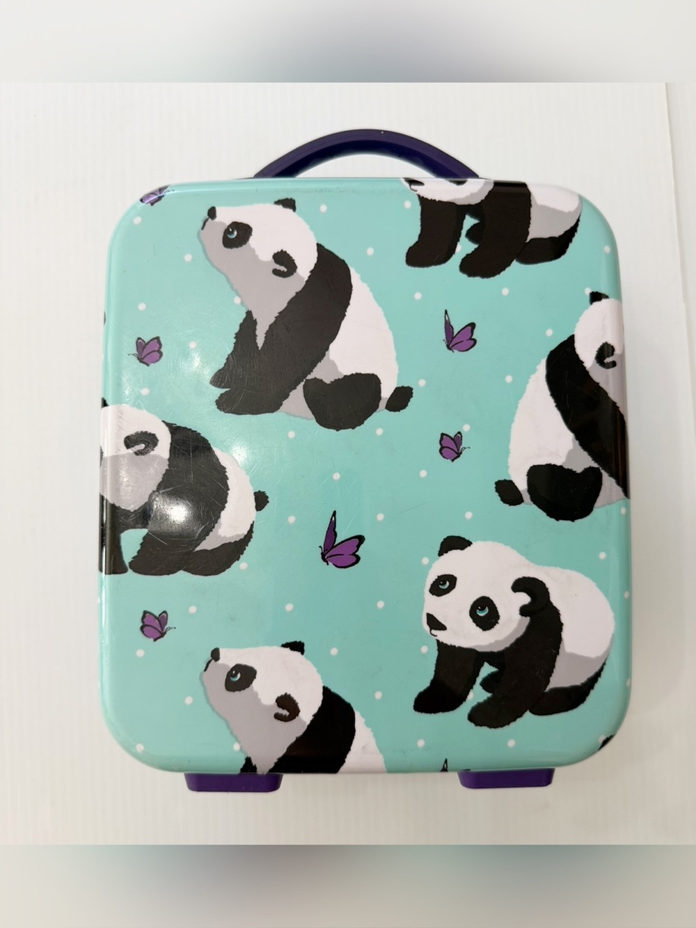 Pottery Barn Kids McKenzie Panda Print Hard Shell Lunch Box